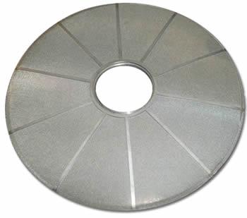 Sintered mesh stainless steel leaf filter disc consist of ten sector shape sintered filter discs