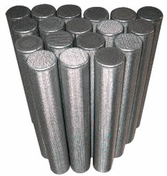 Many stainless steel sintered mesh filter cartridges