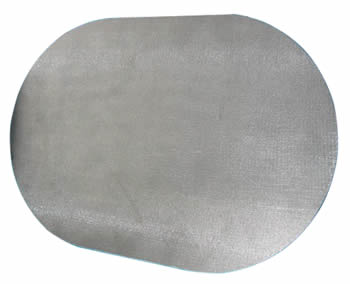 A oval shape sintered wire mesh filter disc